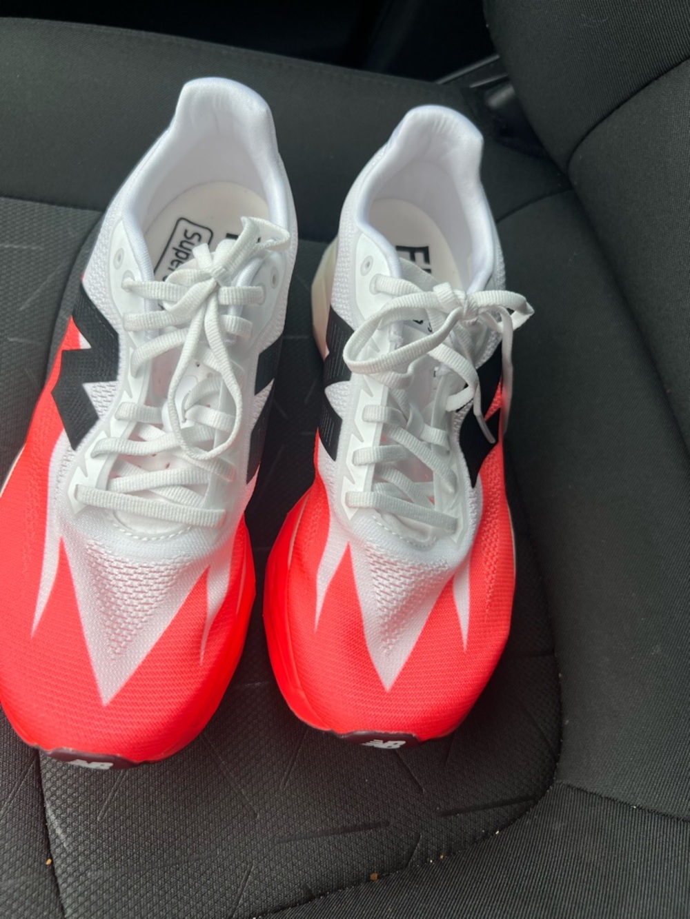 New Balance SC Elite Sneakers in White, Black & Coral❤️